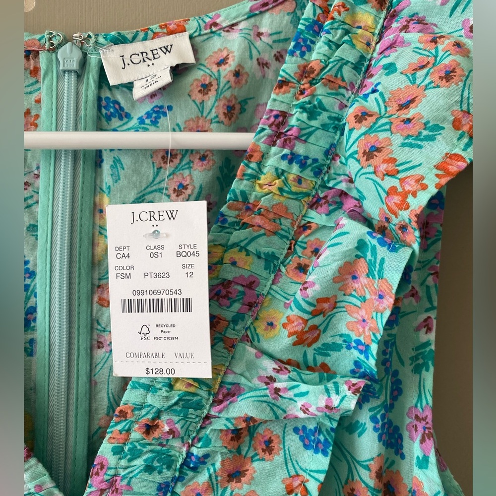 Jcrew Floral Sleeveless Women’s Dress - Multicolor - Picture 3 of 3